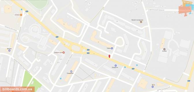Ситилайт A в Вышгороде Напротив магазина "Чайка" схема