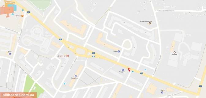 Ситилайт A в Вышгороде Перед остановкой "Сушиленд" схема