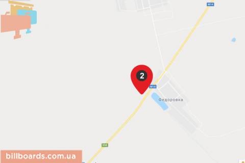 Билборд A в Федоровке (Николаевской обл), 6х3  трасса М14 -за Федоровкой схема