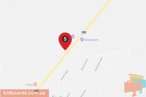 Білборд, Бігборд (Борд)  B у Коблеве, 6х3  трасса М14 - в Коблево за заправкой схема