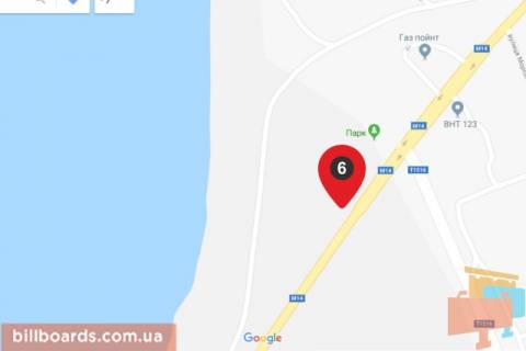 Билборд B в Коблеве, 6х3  трасса М14 -сразу за с.Коблево схема