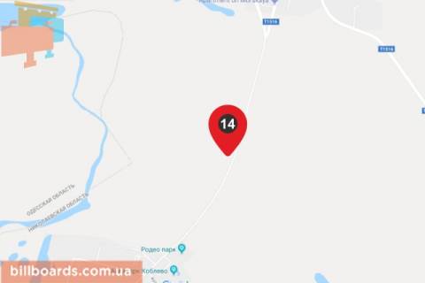 Билборд B в Коблеве, 6х3  трасса Т1516 -между развилокой и базами схема