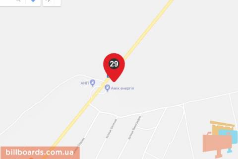 Билборд B в Коблеве, 6х3  трасса М14 за заправкой схема