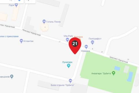 Билборд A в Коблеве, 6х3  Перед поворотом на лунопарк схема