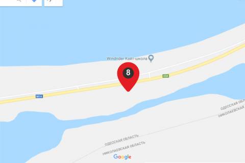 Мегаборд B у Коблеве, 11.5х3.5  трасса М14 -район кайт-школы схема