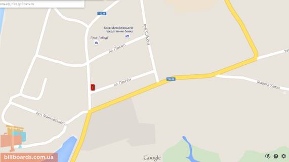 Білборд, Бігборд (Борд)  B у Барі вул. св. Миколая, поряд автостанція, універмаг побутової техніки схема