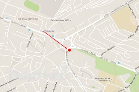 Билборд A в Тернополе, 3х6  Злуки п-кт схема