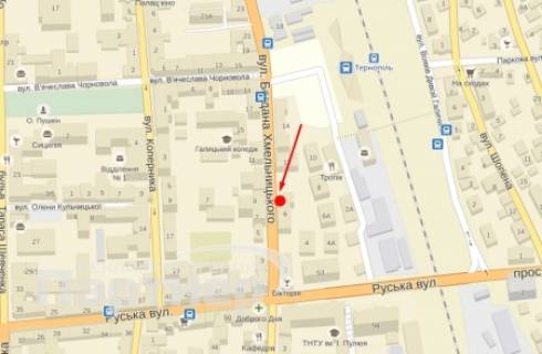 Билборд B в Тернополе, 3х6  Б. Хмельницького схема