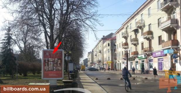 Ситилайт B в Тернополе, 1,2х1,8  бульвар Т. Шевченка фото 1
