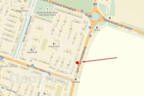 Билборд A в Тернополе, 3х6  Протасевича схема