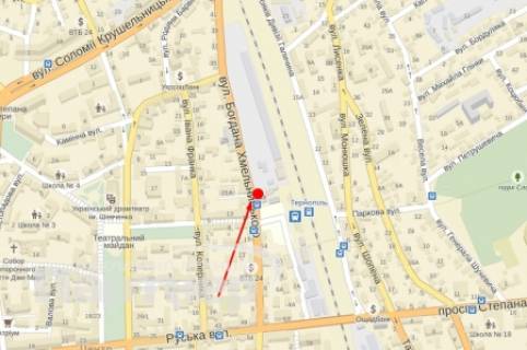 Билборд A в Тернополе, 3х6  Привокзальний м. схема