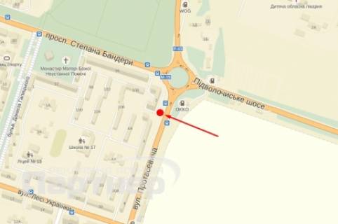 Білборд, Бігборд (Борд)  A у Тернополі, 3х6  Протасевича схема