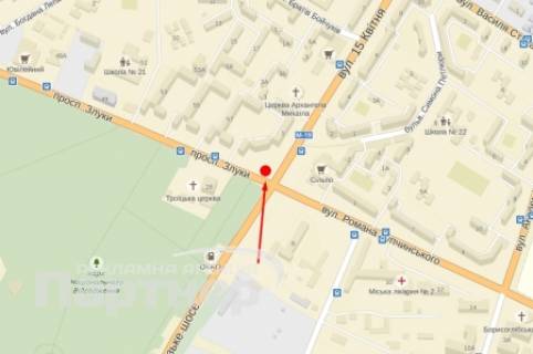 Билборд A в Тернополе, 3х6  15 Квітня схема