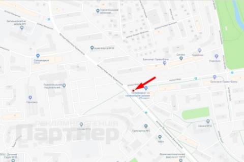 Білборд, Бігборд (Борд)  B у Тернополі, 3х6  Винниченка схема