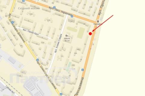 Білборд, Бігборд (Борд)  A у Тернополі, 3х6  Протасевича схема