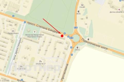 Білборд, Бігборд (Борд)  A у Тернополі, 3х6  С. Бандери схема