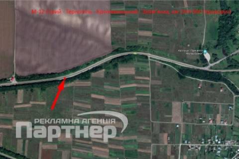 Билборд B в Тернополе  траса Тернопіль-Хмельницький схема