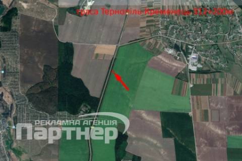 Билборд B в Тернополе  траса Тернопіль-Кременець схема