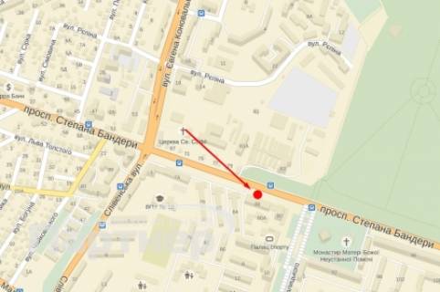 Білборд, Бігборд (Борд)  A у Тернополі, 3х6  С. Бандери схема