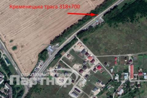 Билборд B в Тернополе  траса Тернопіль-Кременець схема