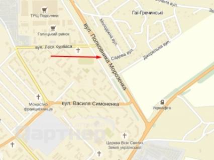 Билборд A в Тернополе Морозенка схема