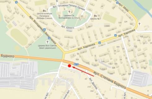 Билборд A в Тернополе С. Будного схема