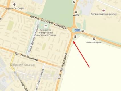 Білборд, Бігборд (Борд)  A у Тернополі Протасевича схема