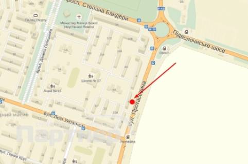 Билборд A в Тернополе, 3х6  Протасевича схема