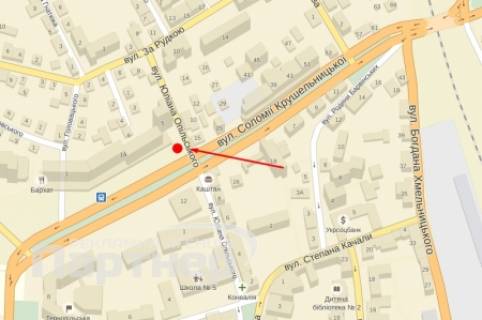 Билборд A в Тернополе, 3х6  С. Крушельницької схема