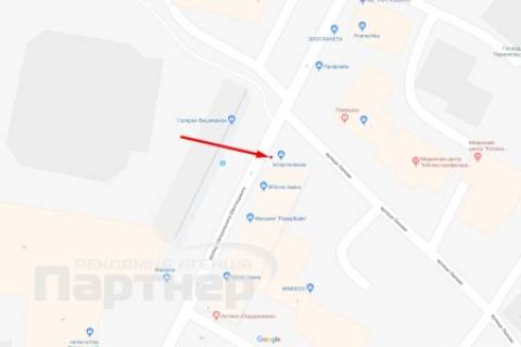 Ситилайт B в Тернополе, 1,2х1,8  Шептицького схема