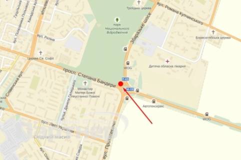 Білборд, Бігборд (Борд)  A у Тернополі, 3х6  С. Бандери схема