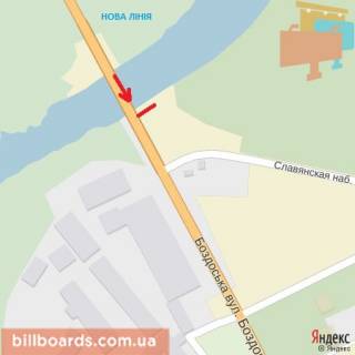 Билборд B в Берегово вул.Баб'яка(новий трансп.міст), район ТЦ Нова лінія, напрям-вул.Воз'єднання, Капушанська схема