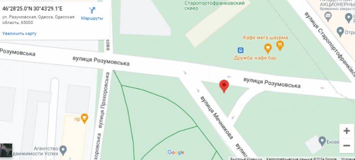 Призма A в Одессе Розумовского - ул.Старопортофранковская ( из центра)ПРИЗМА - 499584 схема