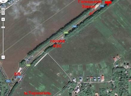 Билборд B в Тернопільських трасах, 3х6  Кременецька траса 5 Б (в місто) схема