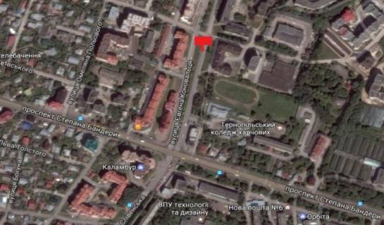 Билборд A в Тернополе, 3х6  вул. Коновальця схема