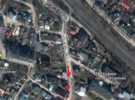 Билборд B в Тернополе, 3х6  вул. Замонастирська А - спуск до рогатки схема