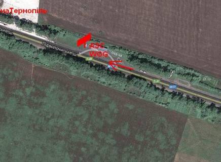 Білборд, Бігборд (Борд)  A у , , 3х6  Хмельницька траса - WOG 15 А (в місто) схема