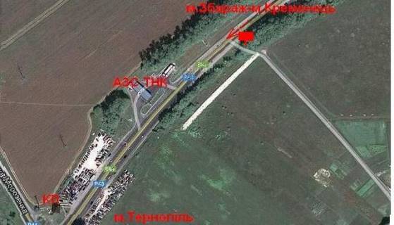 Билборд B в Тернопільських трасах, 3х6  Кременецька траса 2 Б (в місто) схема