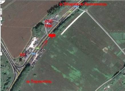 Билборд A в Тернопільських трасах, 3х6  Кременецька траса 1 А (з міста) схема