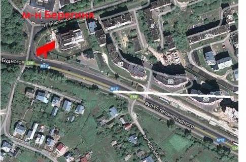 Билборд A в Тернополе, 3х6  вул. С. Будного - Обласний Архів схема