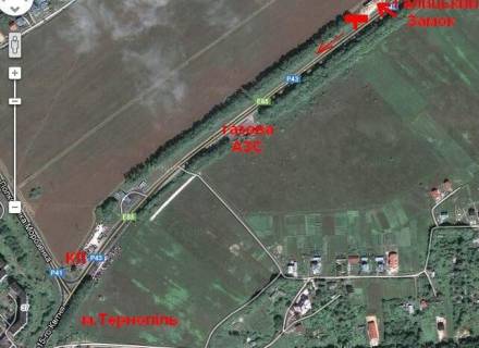 Билборд A в Тернопільських трасах, 3х6  Кременецька траса 3 А (в місто) схема