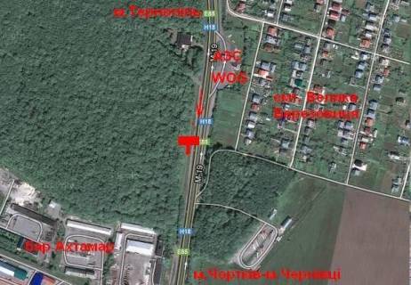 Билборд A в Великой Березовице, 3х6  Чернівецька траса 2 А (з міста) зліва схема