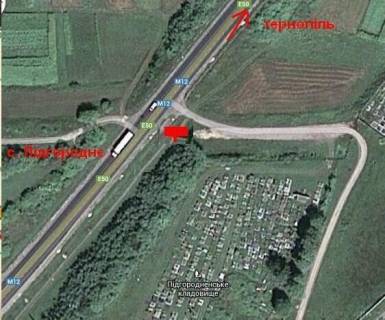 Билборд B в Тернопільських трасах, 3х6  Бережанська - Підгороднє Б (з міста) схема