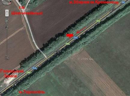 Билборд A в Тернопільських трасах, 3х6  Кременецька траса 7 А (в місто) схема