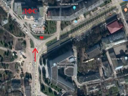 Білборд, Бігборд (Борд)  B у Тернополі, 3х6  вул. С. Крушельницької - напроти ДФС схема