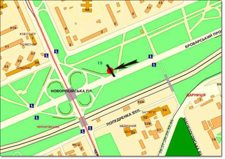 Призма A в Киеве пр. Броварський / ст.м. Чернігівська - 298946 схема