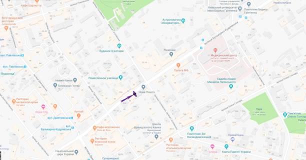 Ситилайт A в Киеве вул. Бульварно-Кудрявська, 41 схема