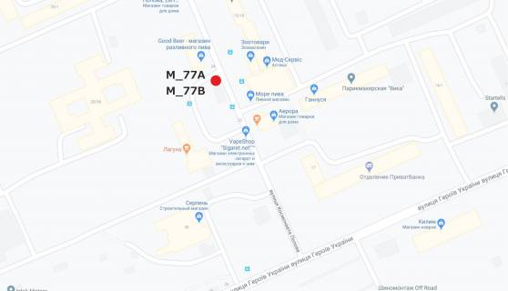 Білборд, Бігборд (Борд)  B у Кропивницький (Кіровоград) вул. Попова (будівельний магазин"Август") схема