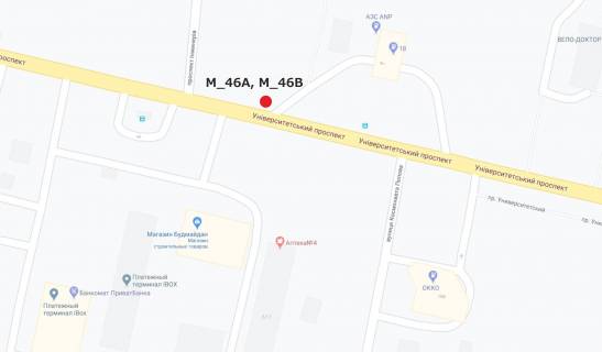 Билборд A в Кропивницкий (Кировоград), 3x6  проспект Університетський (заправка ANP, Епіцентр) схема