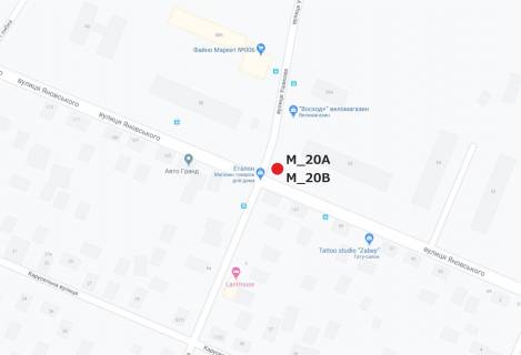 Билборд A в Кропивницкий (Кировоград), 3x6  вул. Яновського- вул. Ушакова (по направленню к Європейскому ринку) схема